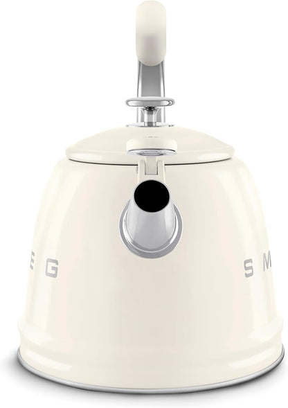 SMEG Retro Stovetop Whistling Kettle – 2.4Q (Cream)