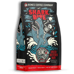 Load image into Gallery viewer, Bones Coffee Company Shark Bite, Buttered Rum Flavored Coffee, Medium Roast Low Acid Arabica Beans Compatible with Auto drip and French Press Coffee Maker, 12 Oz Whole Bean