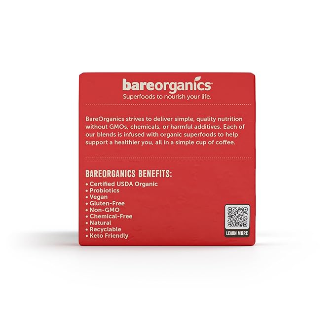 Cardio Care Organic Coffee Pods – Probiotic Coffee with Cacao, Ginger, Turmeric & Cinnamon – Healthy Superfood, Mold Free, Vegan, Gluten Free, everyday dose coffee - 10 Recyclable Single Serve K-Cups