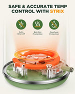 Load image into Gallery viewer, Electric Kettle 1.8L with Temperature Gauge, 1500W Fast Boiling Electric Tea Kettle, 100% Stainless Steel Retro-Style Hot Water Kettle Electric - Glowing LED Light, Auto Shut-Off &amp; Boil-Dry Protection