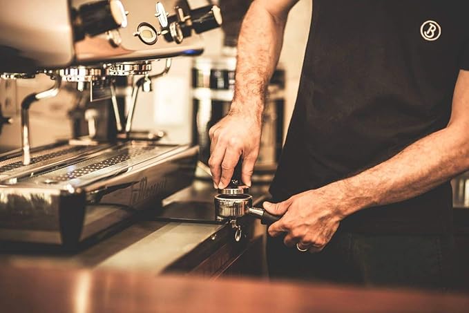 Diguo Elegance Wooden Coffee Tamper for 51mm Portafilter. Stainless Steel Flat with Height Adjustable Wooden Handle