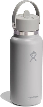Load image into Gallery viewer, Hydro Flask Water Bottle - Insulated Stainless Steel - Wide Mouth Flex Straw Lid, Non Spill, Leakproof and Refillable in 32 Oz Tonal Birch