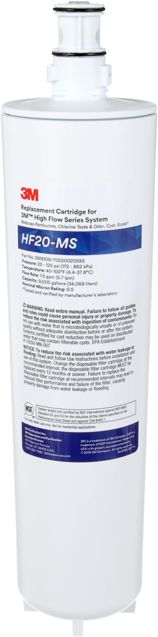 3M High Flow Series Replacement Cartridge HF20-MS, 5615109
