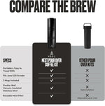 Load image into Gallery viewer, Nest Pour Over Coffee Kit | Coffee Maker for Camping | All-In-One Travel Pour Over | Transportable Dripper, Two 10oz Stainless Steel Travel Mugs | Compact Storage &amp; Adventure Ready | Black