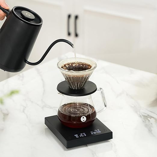 TIMEMORE Black Mirror Basic 2 Coffee Scale with Auto Timer and Flow Rate Function, 1600mAh Rechargeable, 2kg/0.1g High Precision, Portable Digital Kitchen Scale for Espresso, Pour Over, Travel