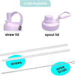 Load image into Gallery viewer, SENDESTAR 32oz Water Bottle Wide Mouth Stainless Steel Vacuum Insulated Double Wall with 2 Straw Lids Fit in Any Car Cup Holder TXIN-32-LV-1