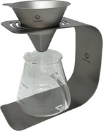 Load image into Gallery viewer, Valtcan Titanium Pour Over Coffee Maker Set – Reusable Metal Filter, Cone Dripper, Mug Stand – Ultralight, Durable, No Plastic, for Camping, Hiking, Home or Office Brewing