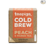 Load image into Gallery viewer, Teapigs Peach And Mango Cold Brew Made With Whole Fruit (6 Packs of 10 Tea Bags)