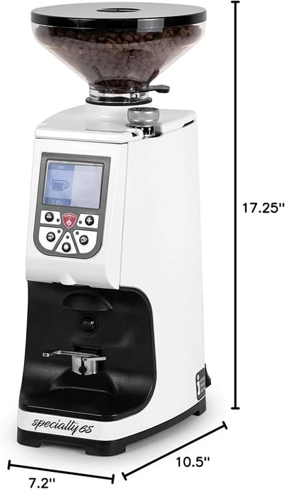 Eureka Atom 65mm Espresso Grinder, Short Hopper, White