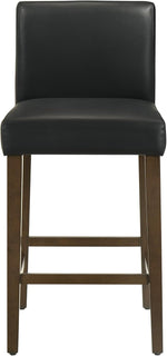 Load image into Gallery viewer, CHITA Counter Height Bar Stools Set of 3, 27" H Seat Height Upholstered Barstools, PU Leather in Black