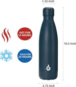 Load image into Gallery viewer, BJPKPK Insulated Water Bottle 17oz Stainless Steel Water Thermal,Navy Blue