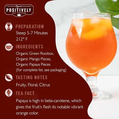 Organic Positively Tea Company, Island Breeze Rooibos Tea, Loose Leaf, 16 Ounce