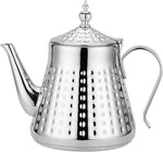 Load image into Gallery viewer, SANQIAHOME 1.2L(40oz) Stainless Steel Hammer Patterned Teapot With Removeable Infuser,Loose leaf cover,Silver