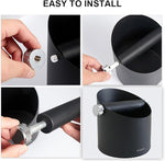 Load image into Gallery viewer, Espresso Knock Box, Large Capacity &amp; Non-Slip Base Coffee Knock Box, Barista Tools, Espresso Machine Accessories (Silver)