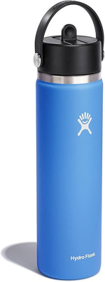 Load image into Gallery viewer, Hydro Flask Water Bottle - Insulated Stainless Steel - Wide Straw Lid, Non Spill, Leakproof in 24 Oz Aloe Green