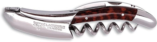 Laguiole En Aubrac Sommelier Waiter's Corkscrew, Amourette Handle, Wine Opener With Foil Cutter & Bottle Opener, Polished Bolster