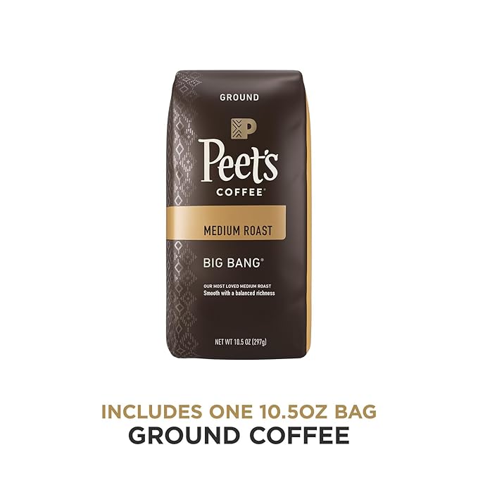 Peet's Coffee, Big Bang - Medium Roast Ground Coffee - 10.5 Ounce Bag