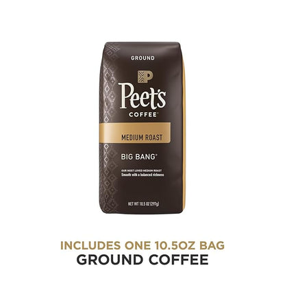 Peet's Coffee, Big Bang - Medium Roast Ground Coffee - 10.5 Ounce Bag