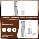 Load image into Gallery viewer, WDT Espresso Distribution Tool, 0.35mm 8 Needle Coffee Stirrer with 8 Extra Needles, 304 Stainless Steel, Aluminum Alloy Handle with Stand, Barista Espresso Whisk Tool (Metal Silver)