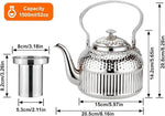 Load image into Gallery viewer, SANQIAHOME Antique 1.5L (50Oz) Stainless Steel Teapot with Infuser Silver