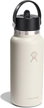 Load image into Gallery viewer, Hydro Flask Water Bottle - Insulated Stainless Steel - Wide Straw Lid, Non Spill, Leakproof in 32 Oz Ivory