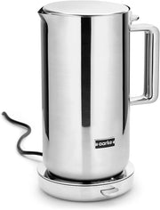 aarke Stainless Steel Kettle - Perfect for Coffee and Tea Maker Enthusiasts, Non-Drip Spout, Double-Wall Construction, Dry Boil Protection, Heat-Safe Handle, LED Cool-Down Indicator, 1.2L (Steel)