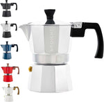Load image into Gallery viewer, GROSCHE Milano Moka Pot | 3 Espresso Cup - 5 oz | Stovetop Espresso Percolator &amp; Coffee Maker – Portable, Ideal for Home and Camping