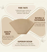 Load image into Gallery viewer, 100 Count Cone Coffee Filters #4,Natural Unbleached Coffee Filters 8-12 Cup, Fits Disposable Paper Filters for Ninja, Mr. Coffee, Hamilton Beach, Melitta, Pour Over &amp; Drip Machines