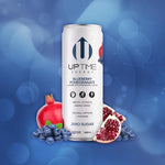 Load image into Gallery viewer, UPTIME Energy Drink, Blueberry Pomegranate, 12 Pack, Vitamin C, L Theanine, Calcium, Sugar Free Energy Drinks for Focus Support, 142mg of Natural Caffeine, 0 Calories, Clean, Natural, 12 fl oz Cans