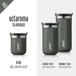 Load image into Gallery viewer, WACACO Octaroma Classico Vacuum Insulated Coffee Mug, Double-wall Stainless Steel Travel Tumbler With Drinking Lid, 6 fl oz (180ml), Dim Grey