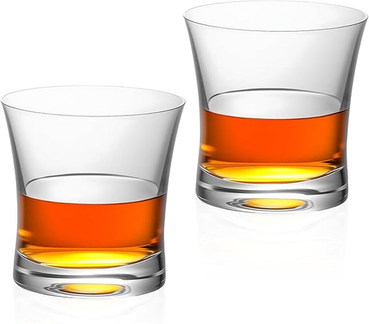 KAMMAK Shot Glasses Set of 2, 280ml/9.5oz Clear Espresso Shot Glass with Heavy Base for Bar Restaurants Home, Small Whiskey Shot Glass for Vodka, Whiskey, Tequila, Spirits & Liquors