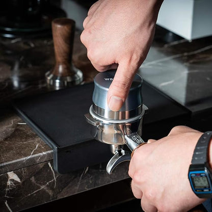 watchget Espresso Tamping Mat, Coffee Tamper Mat, Black Food Grade Silicone Pad, 8Inch X 6Inch Coffee Tamping Mat, Portafilter Mat For Barista Espresso Machine Accessory, Waterproof and Heat Resistant