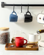 Load image into Gallery viewer, Hasense Espresso Cups Set of 4 Perfect for Demitasse, Cappuccino, Tea Bag and Juice, 5 Ounce Ceramic Stackable Mini Coffee Mugs Suit for Espresso Machine and Coffee Maker, Red