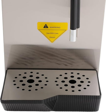 4 IN 1 Commercial Hot Water Machine, 110V/2300W Coffee Milk Foam Maker, 12L/3.17gal/H Steam Water Boiling Machine, Electric Foam Machine for Coffee Bubble Tea Milk Tea