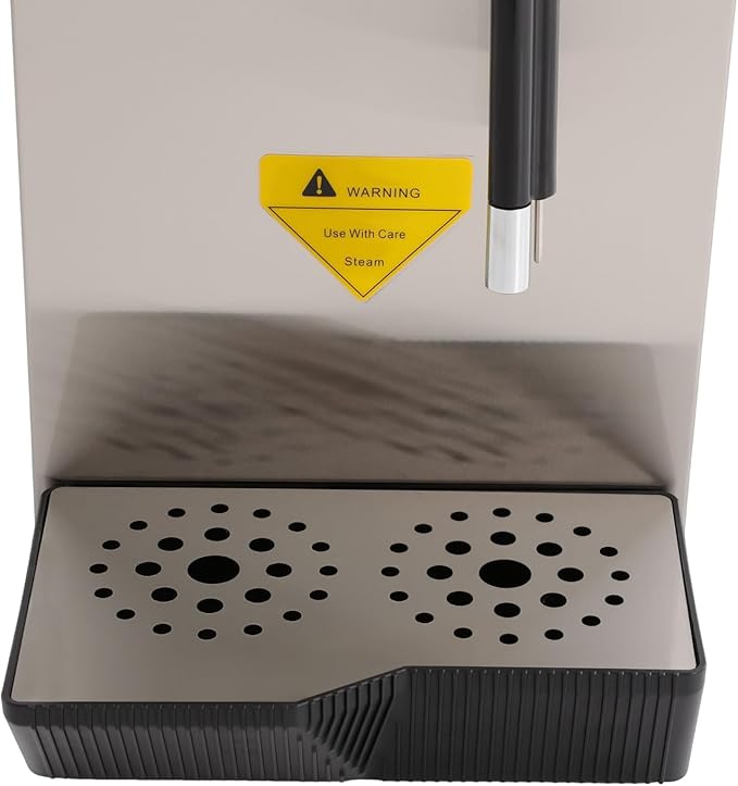 4 IN 1 Commercial Hot Water Machine, 110V/2300W Coffee Milk Foam Maker, 12L/3.17gal/H Steam Water Boiling Machine, Electric Foam Machine for Coffee Bubble Tea Milk Tea