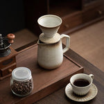 Load image into Gallery viewer, Pour Over Coffee Maker,Ceramic Coffee Maker With 100 pcs V60 Paper Filter，16oz/480ml Pour Over Coffee Dripper (Off White)