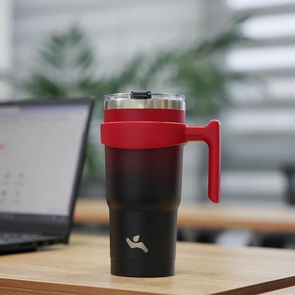 20 oz Tumbler with Handle and 2 Straw 2 Lid, Insulated Water Bottle Stainless Steel Vacuum Cup Reusable Travel Mug,Mystic Moon