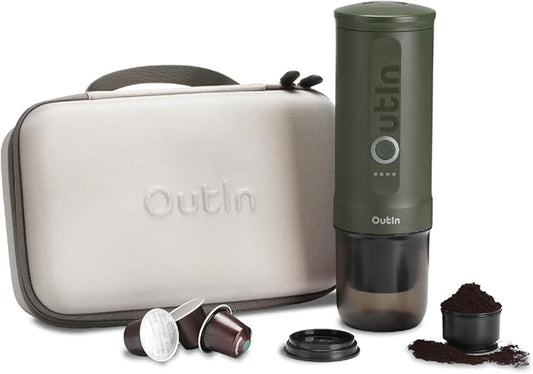 OutIn Nano Portable Electric Espresso Machine with Carrying Bag