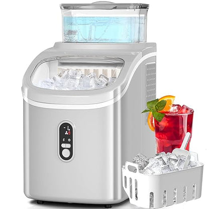 Antarctic Star Countertop Ice Maker Machine, 30lbs/24Hrs, 3 Thickness Ice Cubes, 16Pcs/13 Mins,2 Ways to Add Water, Self-Cleaning Ice Cube Maker w/Basket and Scoop for Home/Kitchen/Camping/RV (Grey)