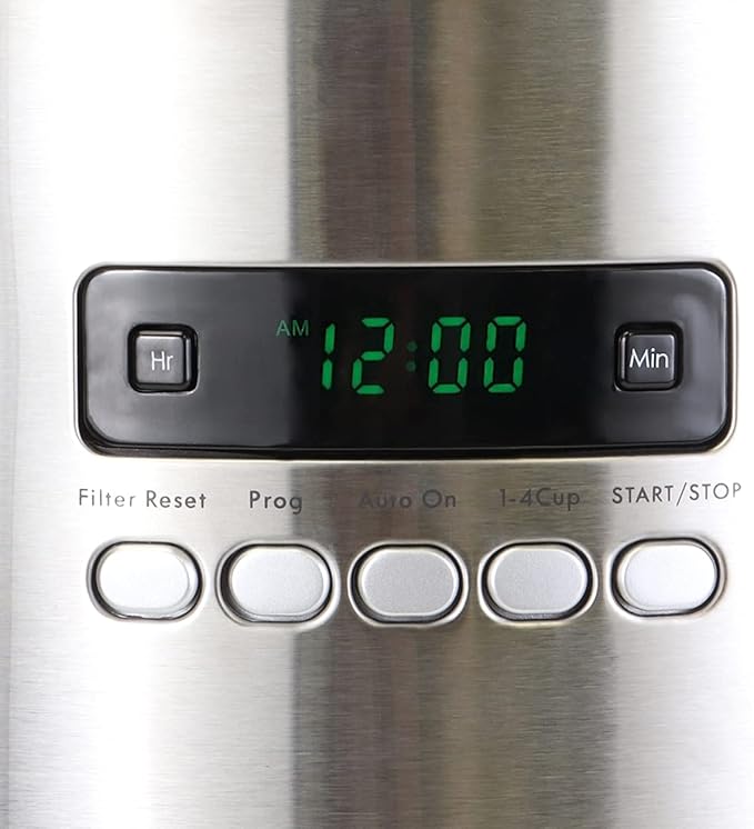 Kenmore Drip Coffee Maker - 12 Cup Programmable Cafe Machine With Glass Pot, Regular & Bold Brew, Auto Shut Off Large Water Reservoir, Reusable Filter, Kitchen Appliances, Black