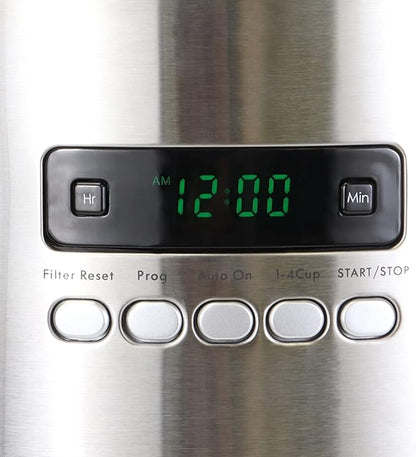 Kenmore Drip Coffee Maker - 12 Cup Programmable Cafe Machine With Glass Pot, Regular & Bold Brew, Auto Shut Off Large Water Reservoir, Reusable Filter, Kitchen Appliances, Black