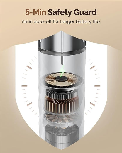 Maestri House Rechargeable Milk Frother with Stepless Speed Control, LunaFro 2.0 Handheld Electric Foam Maker Waterproof Drink Mixer Foamer for Lattes, Cappuccino