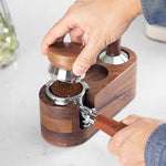 Load image into Gallery viewer, MOJAE 53mm Espresso Distributor, Coffee Distributor, Espresso Distribution Tool, Adjustable Depth Espresso Leveler with Walnut Wood Handle, Fits for 54mm Breville Barista Portafilter