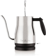 Load image into Gallery viewer, Bodum 34oz Bistro Gooseneck Electric Water Kettle, Pour Over Coffee &amp; Tea, Brushed Stainless Steel