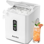 Load image into Gallery viewer, Aeitto Ice Makers Countertop, 26Lbs/24H, 9 Ice Cubes Release in 6 Mins, 2 Sizes of Bullet Ice Machine,Self-Cleaning Portable Ice Maker with Ice Scoop and Basket for Home Kitchen Office Bar RV, White
