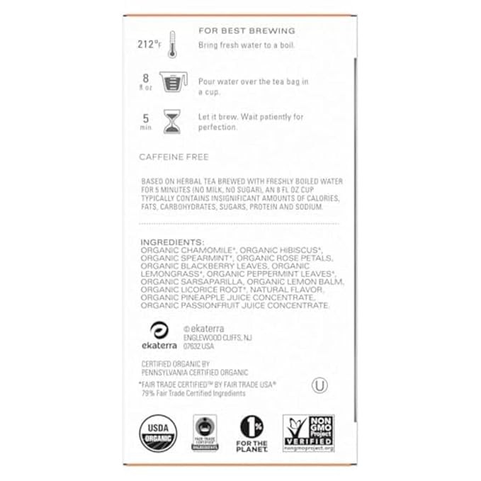 TAZO Calm Chamomile Herbal Tea Bags, Caffeine Free Blend, 16 Total Tea Bags