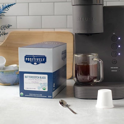 Organic Positively Tea Company, Butterscotch Black Tea, K-Cup Compatible, 24 Pods