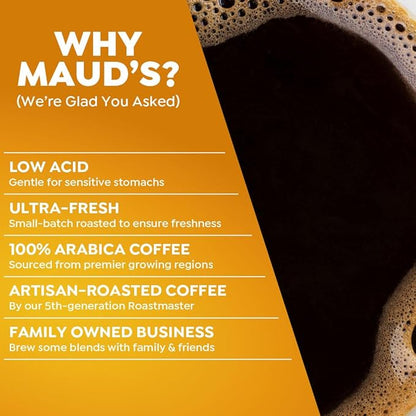 Maud's Breakfast Blend Coffee Pods, 100 ct, Light Roast Coffee in Recyclable Single Serve Pods – 100% Arabica Beans, Compatible with Keurig K Cups Maker