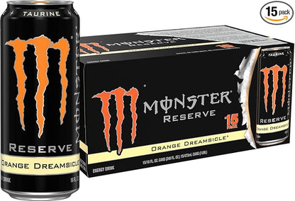 Monster Energy Reserve Orange Dreamsicle, Energy Drink, 16 Ounce (Pack of 15)