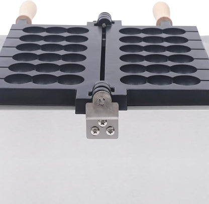 1.4kw Waffle Stick Making Machine, 14.8x12.9x8.8in Electric Waffles Making Machine, Desktop Stainless Steel Waffle Making Machine with 6 Waffles, 122-572℉, Dual Separate Knobs, Timer(0-5min)